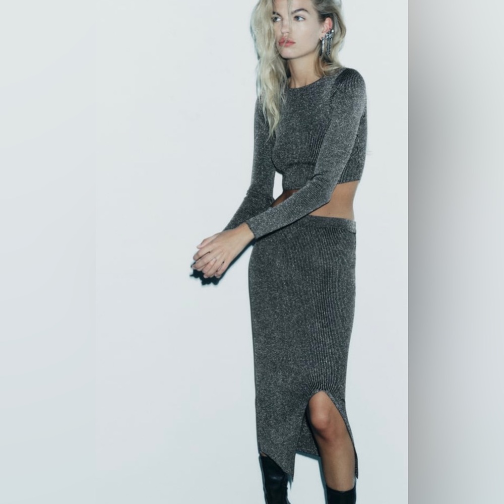 Zara metallic two piece set